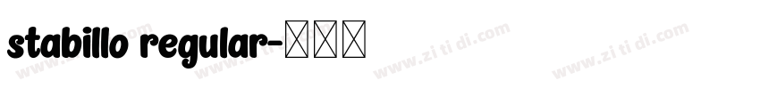 stabillo regular字体转换